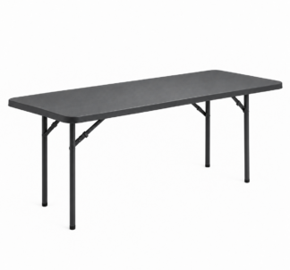 Folding table 180 x 80 cm (DARK GREY PLASTIC)