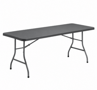 Folding table 180 x 80 cm (DARK GREY PLASTIC)